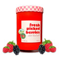 Fresh Picked Berries Farmers Market Glass Candle
