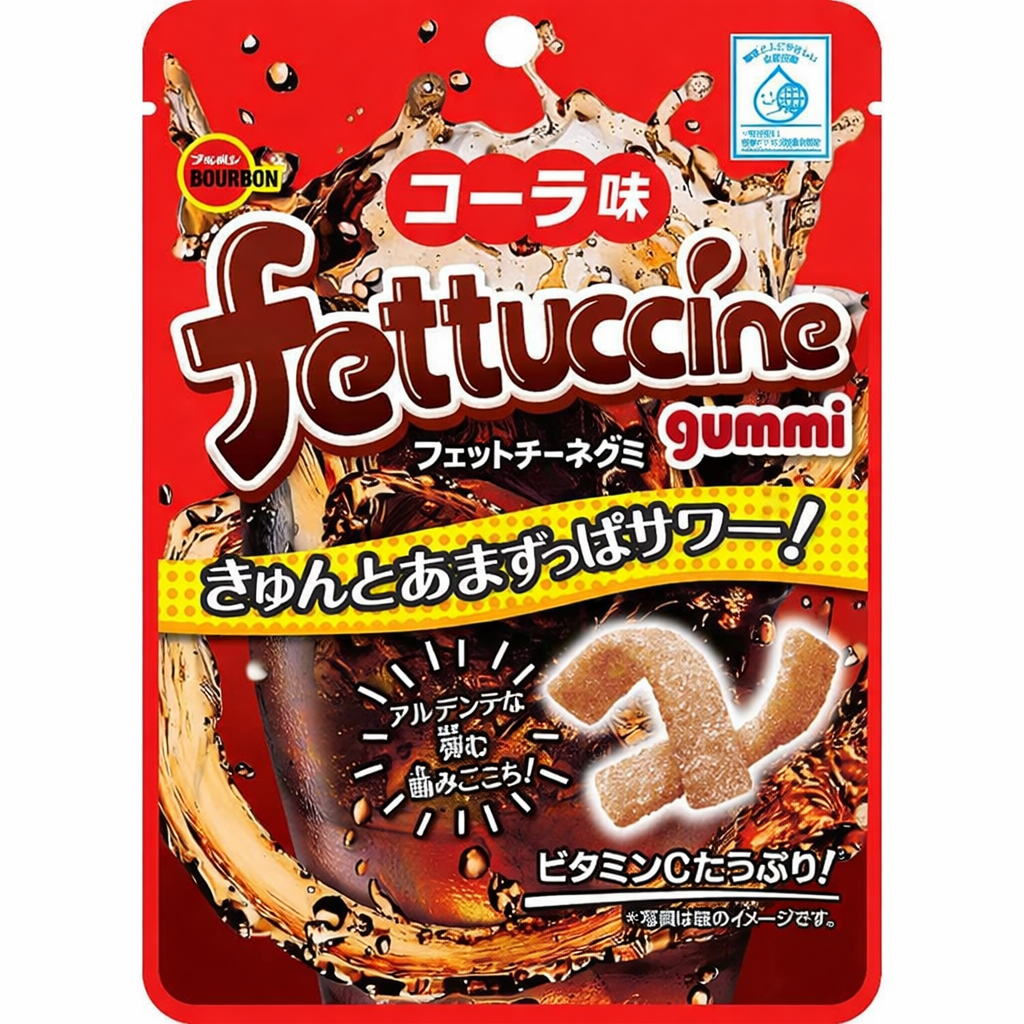Bourbon Fettuccine Gummy Cola (50g) (Japan) Display Box of 10