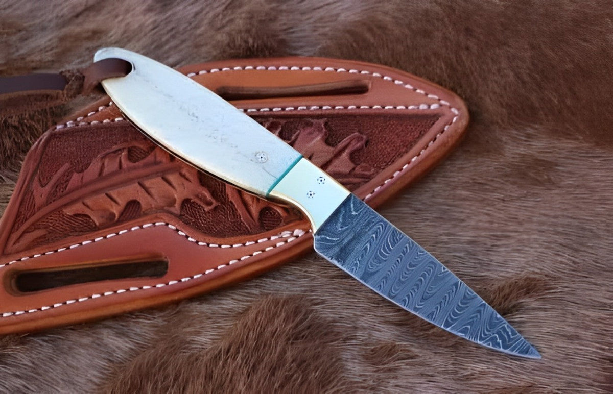 Western Belt Knife – Bone Handle Fixed Blade