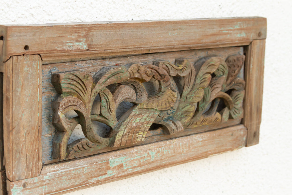 Ornate Finely Carved Asian Panels, Set of 2