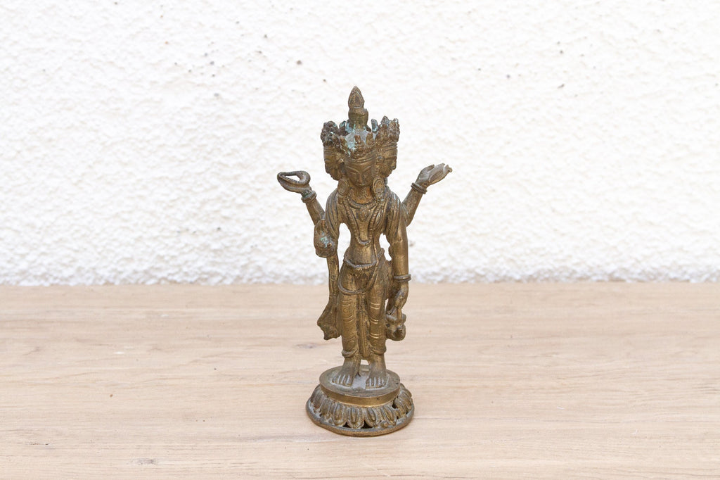 Petite Antique Nepalese Brahma Statue
