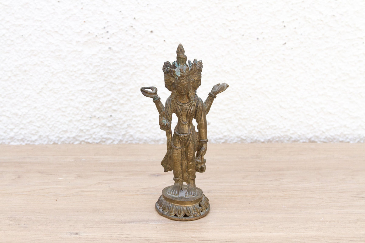 Petite Antique Nepalese Brahma Statue