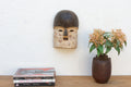 White & Black Painted African Kuma Mask