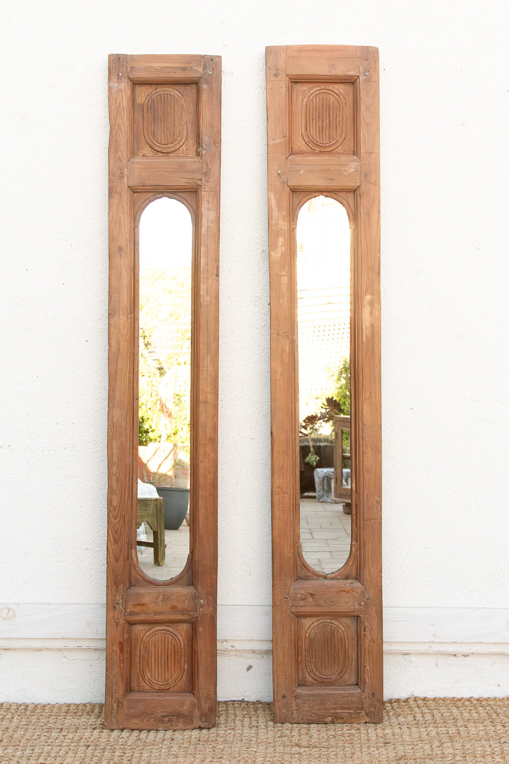 Set of 2, Portuguese Colonial Architectural Mirror Panels