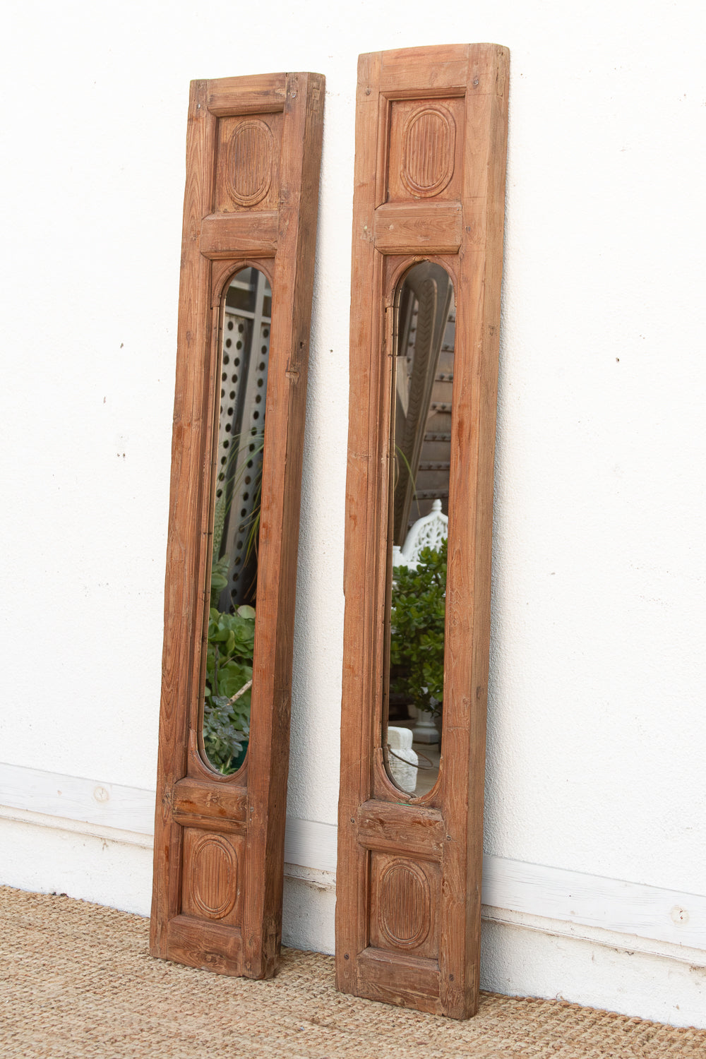 Set of 2, Portuguese Colonial Architectural Mirror Panels