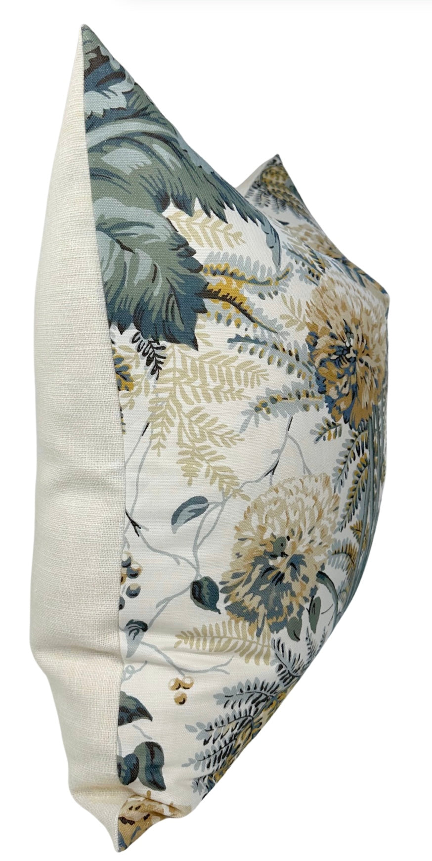 Dahlia Floral Pillow Cover in Blue, Thibaut Pillows