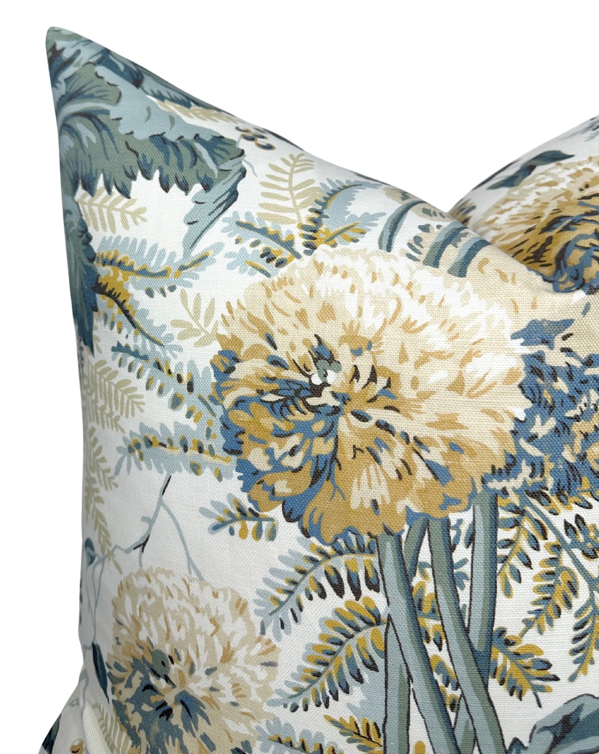 Dahlia Floral Pillow Cover in Blue, Thibaut Pillows