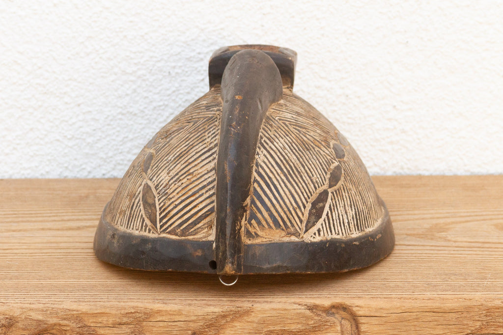 Carved Moon Light Luba African Mask