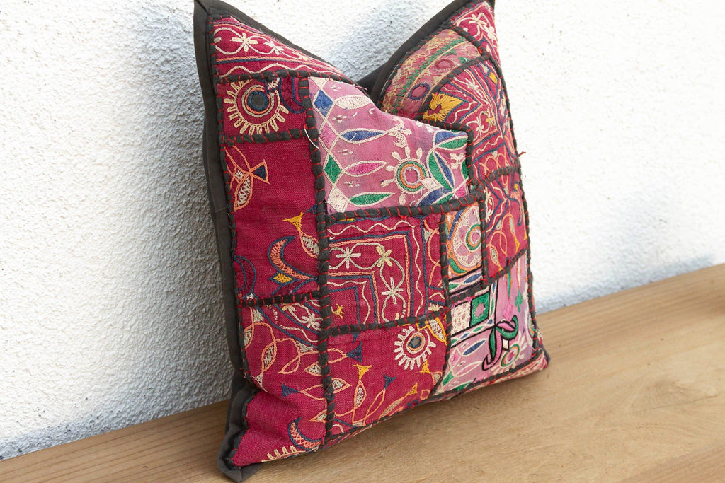 Saffron Bloom Antique Jaisalmer Pillow