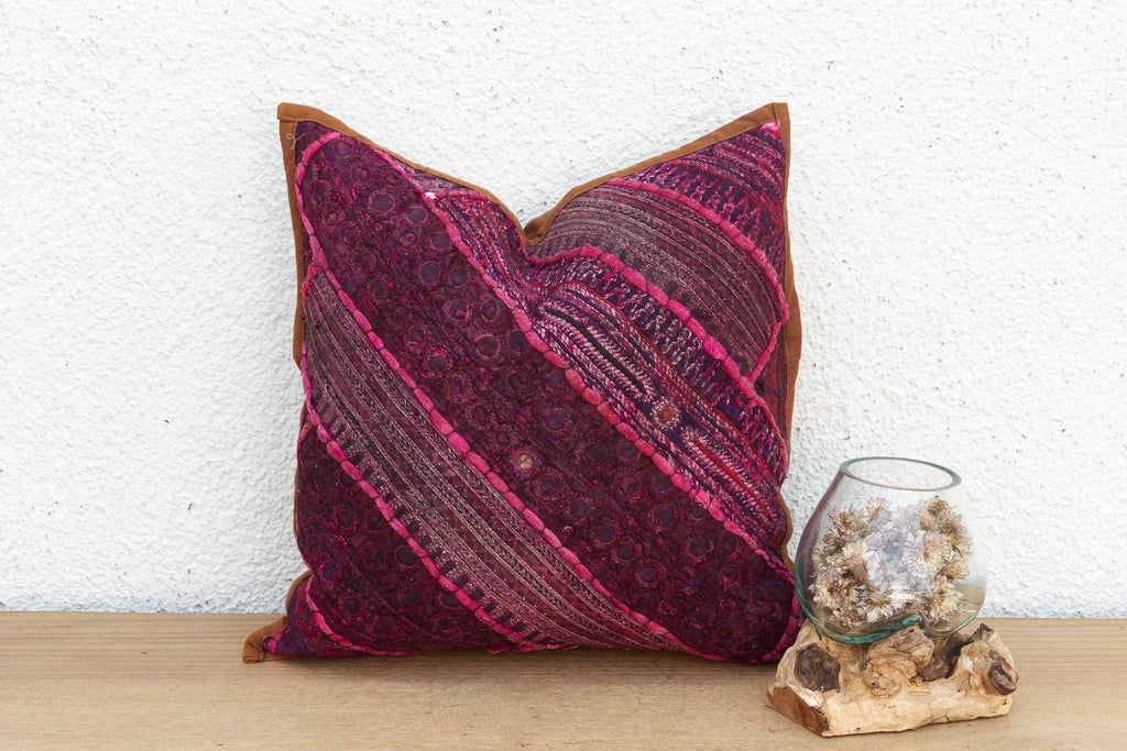 Royal Magenta Antique Jaisalmer Pillow