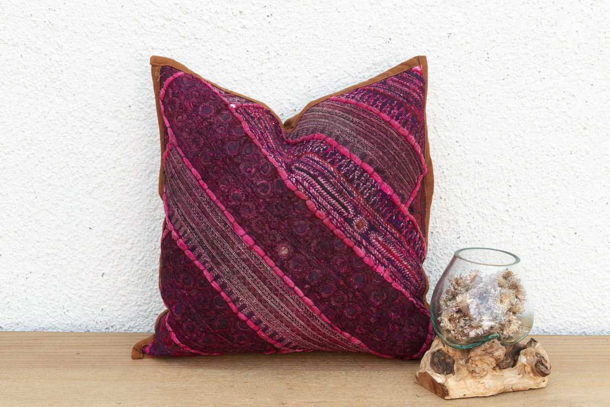 Royal Magenta Antique Jaisalmer Pillow