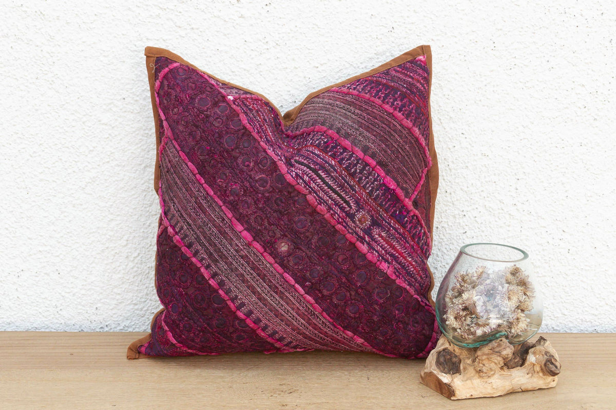 Royal Magenta Antique Jaisalmer Pillow