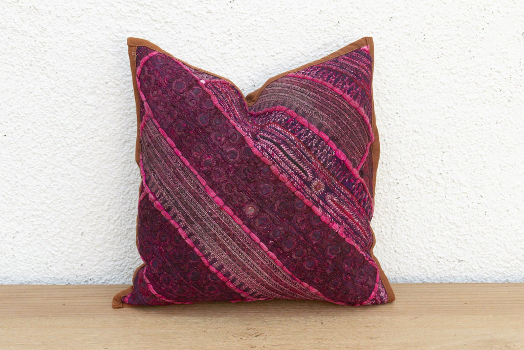 Royal Magenta Antique Jaisalmer Pillow