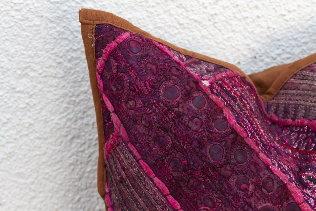 Royal Magenta Antique Jaisalmer Pillow