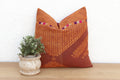 Amritsar Grid, Antique Phulkari Embroidered Pillow Cover