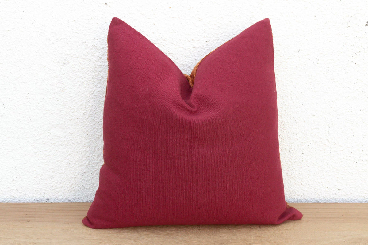 Amritsar Grid, Antique Phulkari Embroidered Pillow Cover
