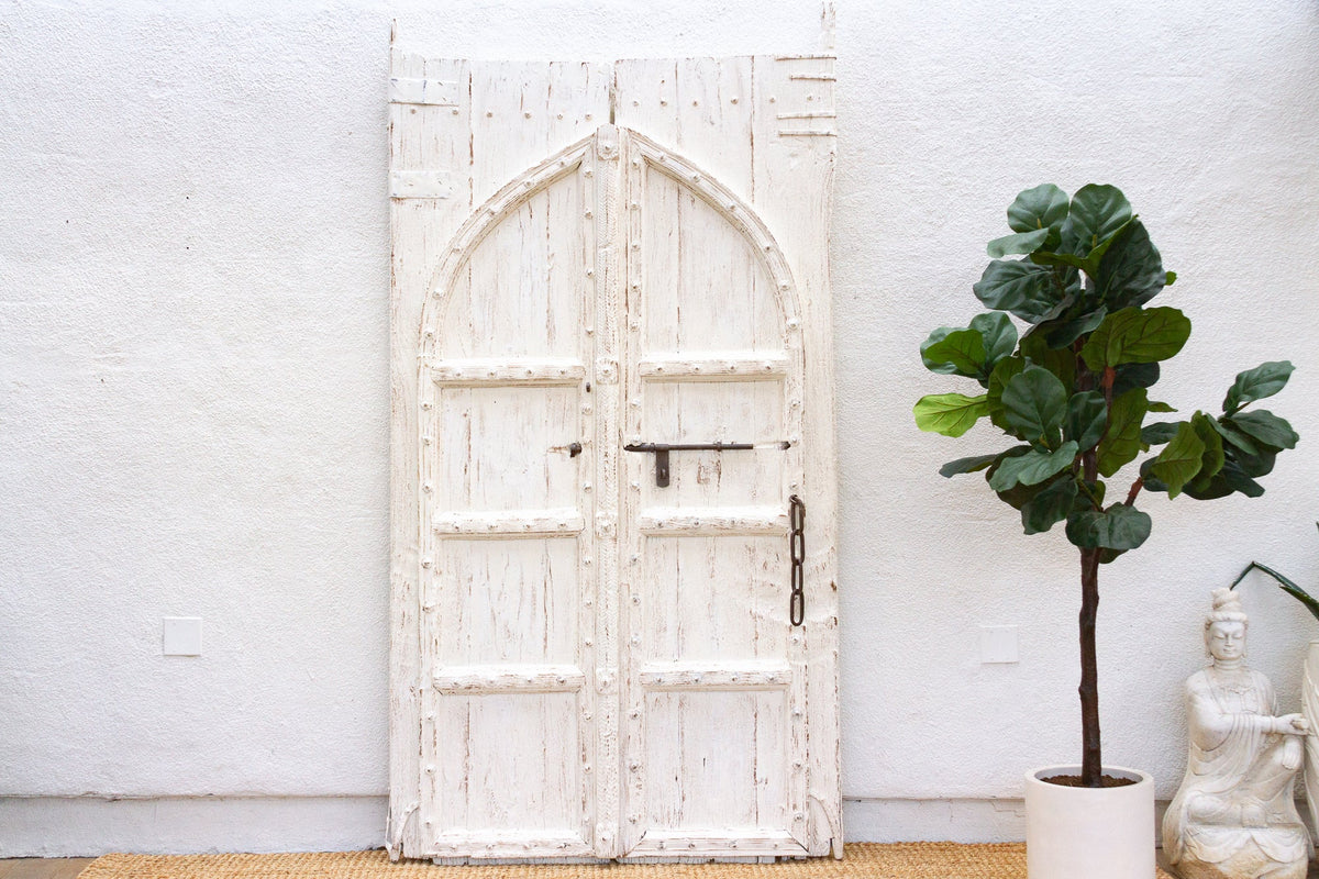 Early 1800's Palace Gates, Antique Indian Arched Doors
