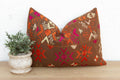 Faridkot Folk, Antique Phulkari Lumbar Pillow Cover