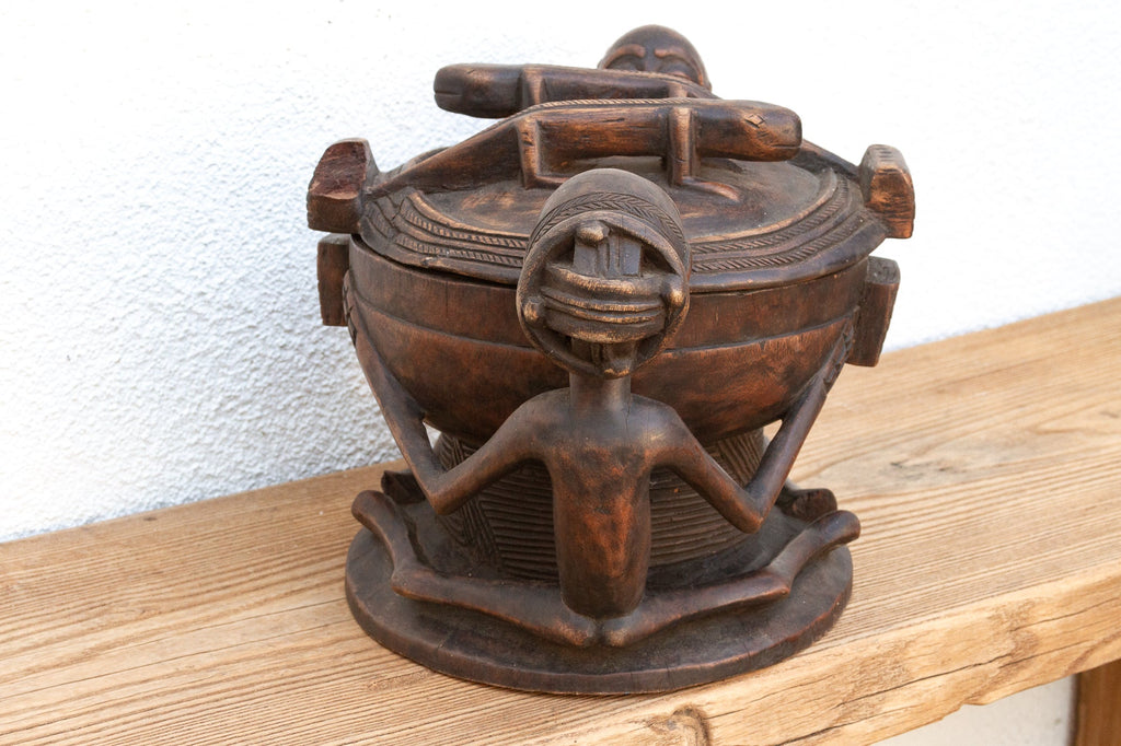 Finely Carved African Divination Bowl