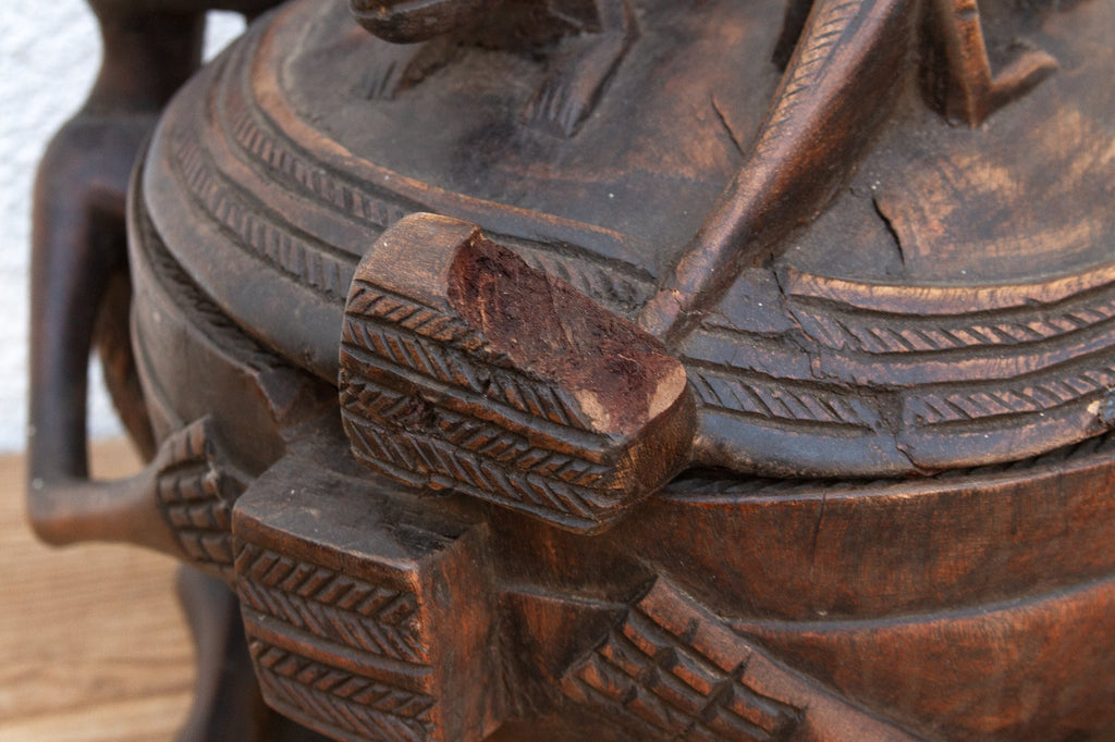 Finely Carved African Divination Bowl