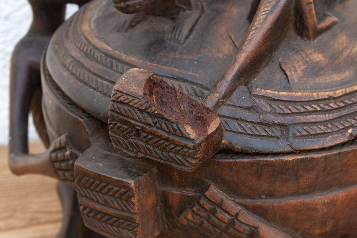 Finely Carved African Divination Bowl