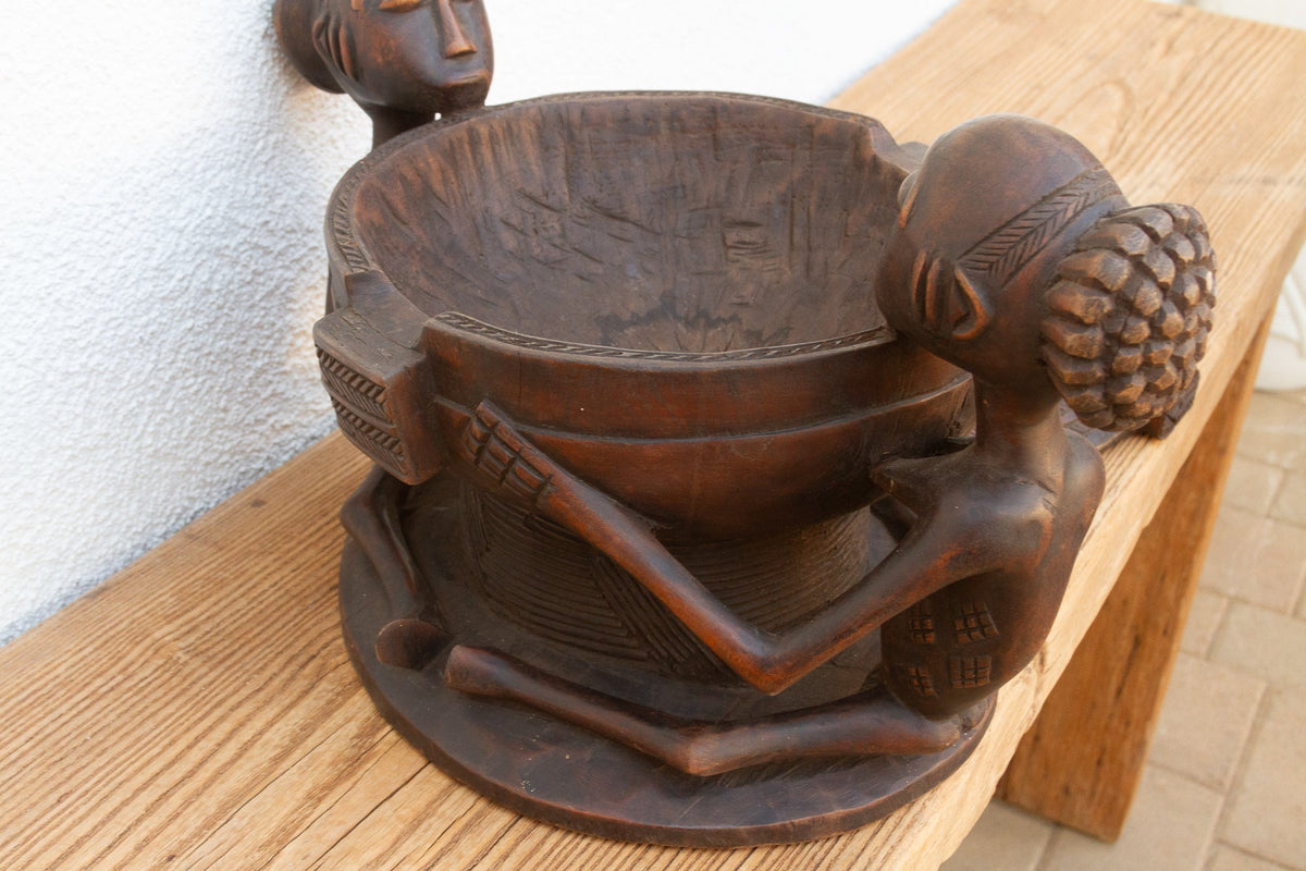 Finely Carved African Divination Bowl