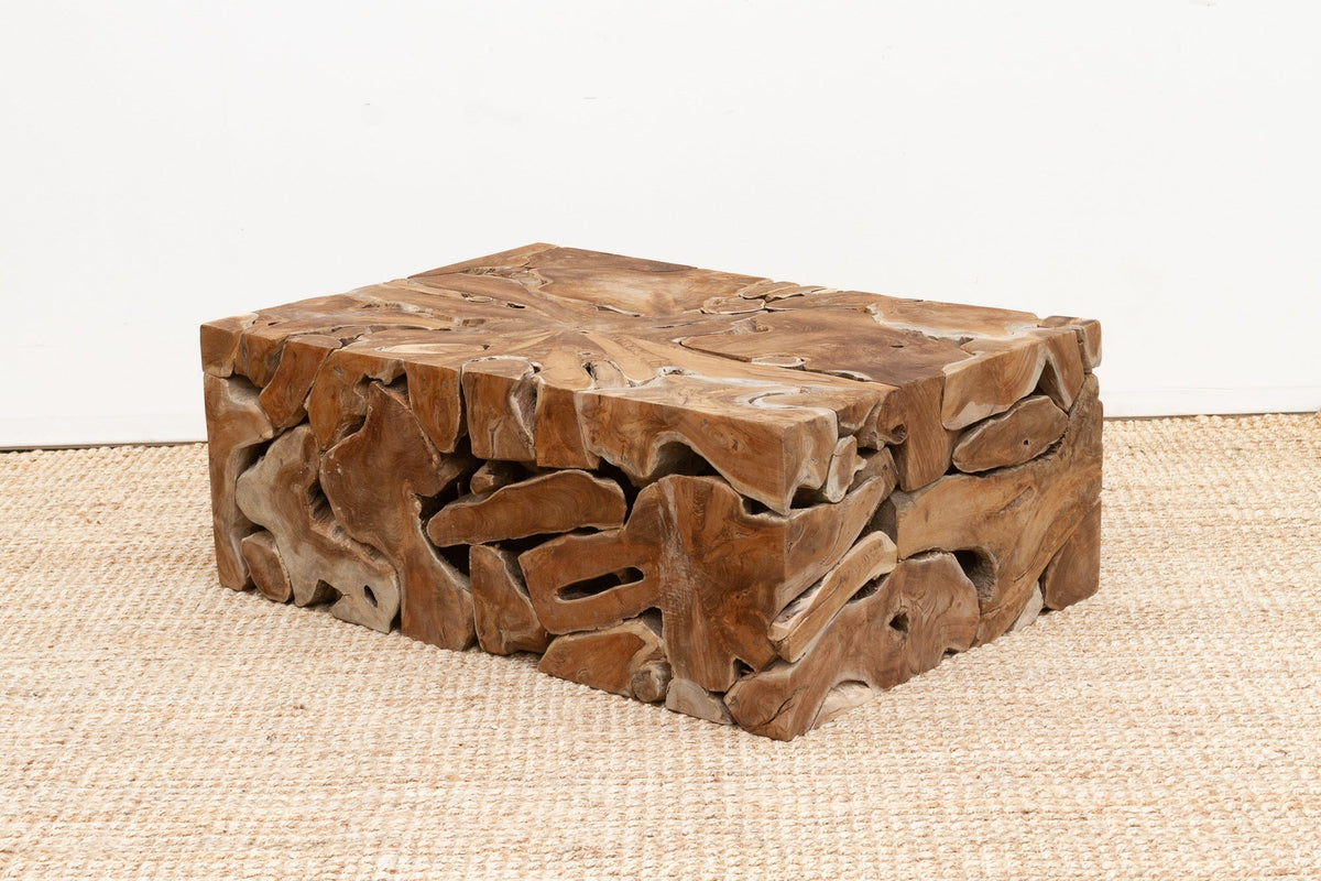 Robust Teak Mosaic Coffee Table