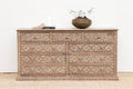 Exquisite Inlay 72" Long Royal Dresser