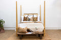 Bleached Farmhouse Queen Poster Bed