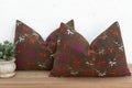 The Amritsar Duo, Antique Phulkari Lumbar Pillow Covers