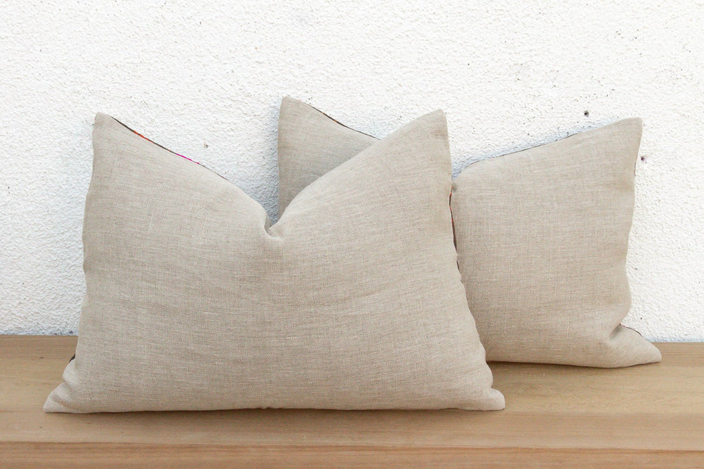 The Amritsar Duo, Antique Phulkari Lumbar Pillow Covers