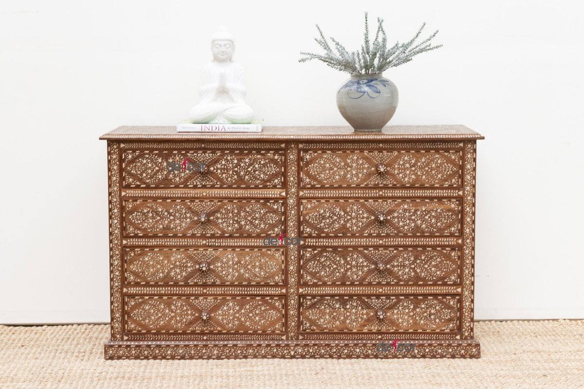 Royal Inspired 8-Drawers Finely Inlay Dresser