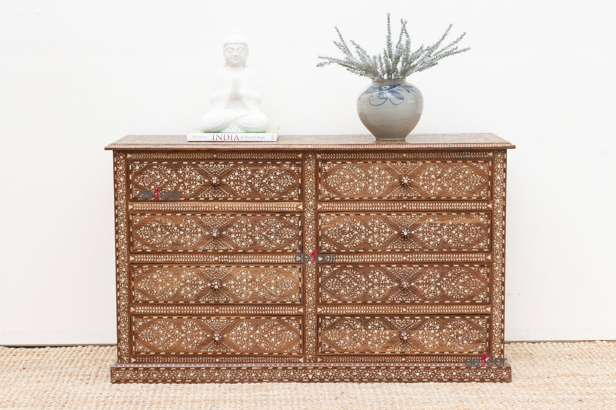 Royal Inspired 8-Drawers Finely Inlay Dresser