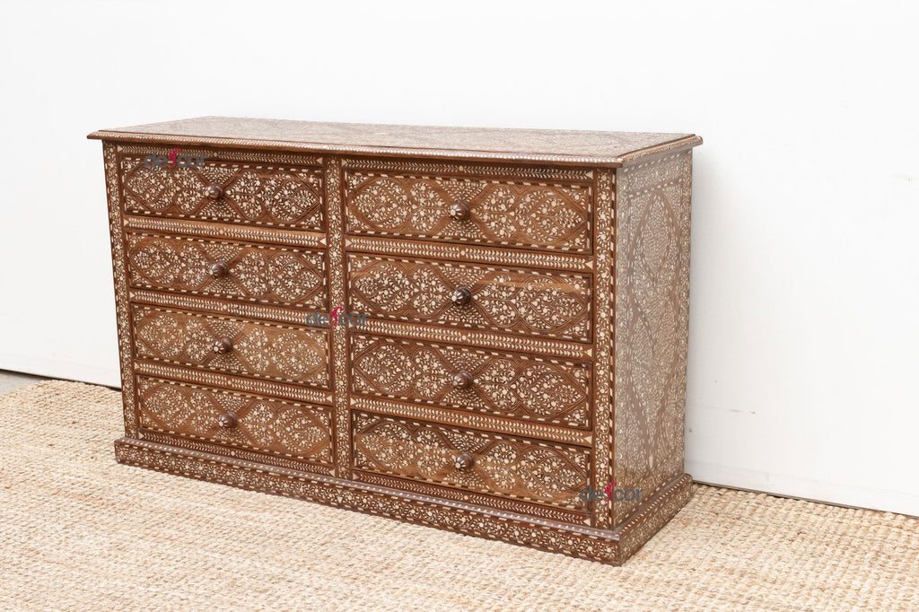 Royal Inspired 8-Drawers Finely Inlay Dresser