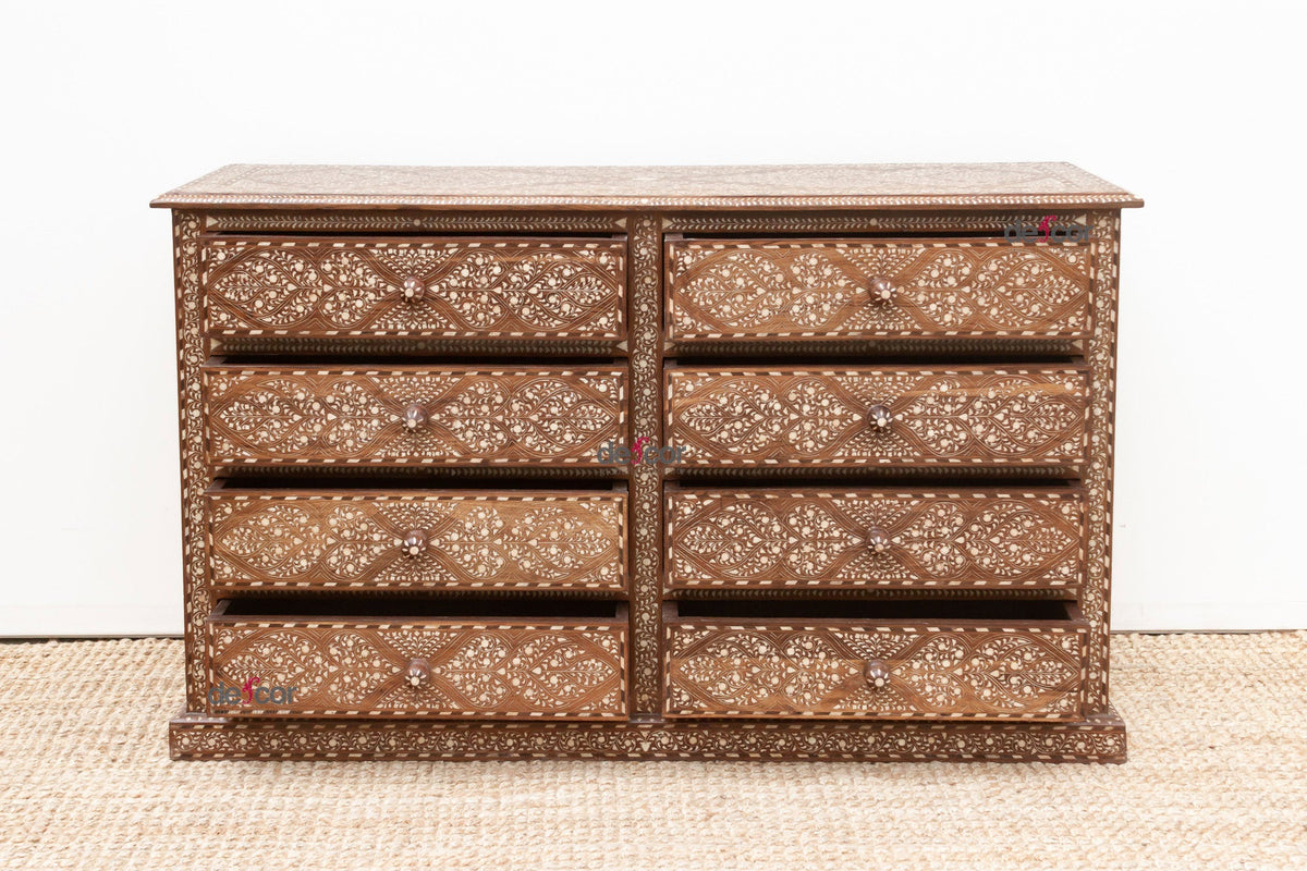 Royal Inspired 8-Drawers Finely Inlay Dresser