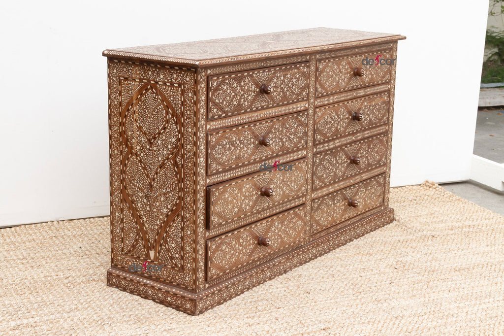 Royal Inspired 8-Drawers Finely Inlay Dresser