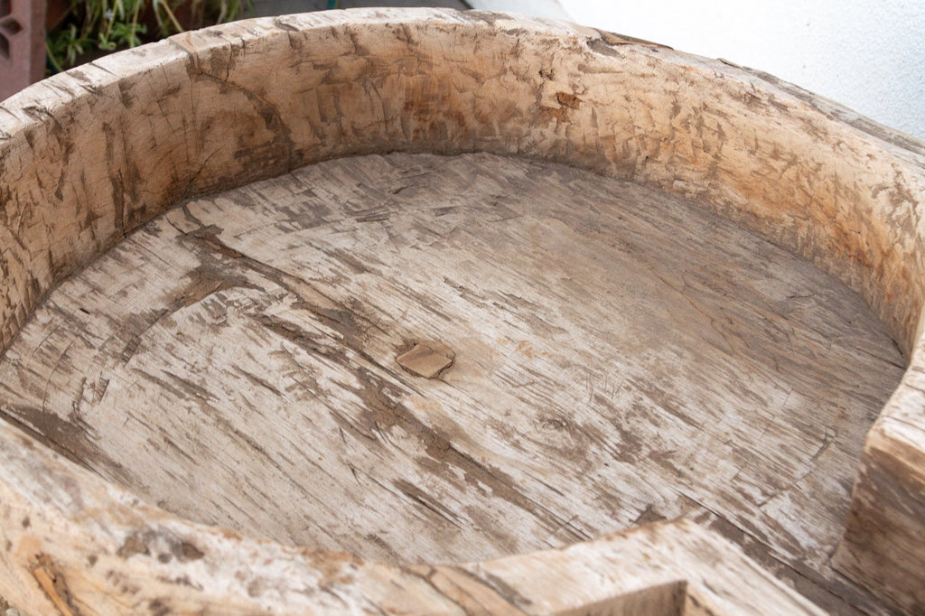 French Farmhouse Dough Bowl End Table