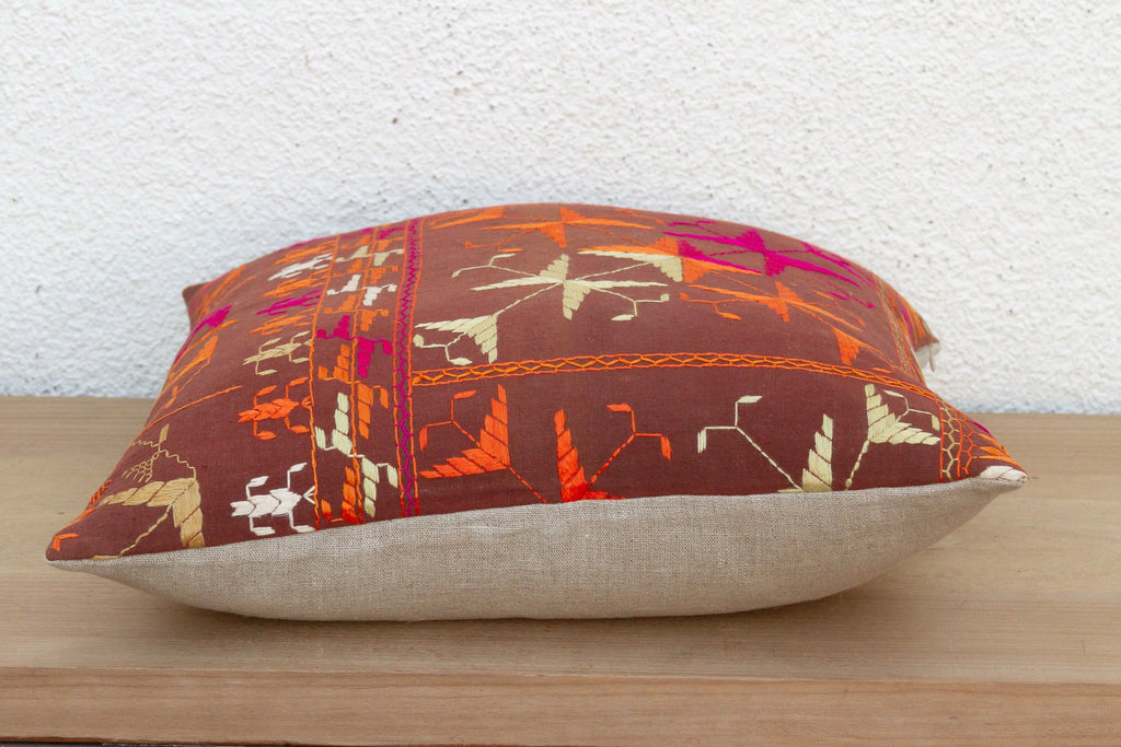 Ancient Echo, Antique Phulkari Pillow Cover