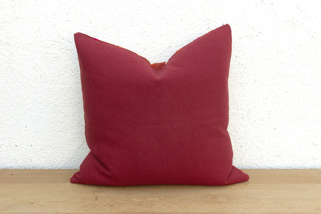 Vivid Petals, Antique Phulkari Pillow Cover