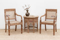 Pair of Elegant Royal Inspired Inlaid Armchairs