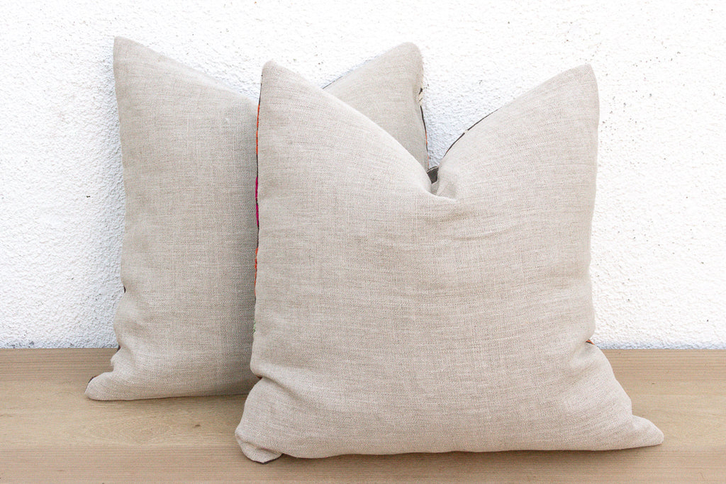 Doaba Pair, Antique Phulkari Pillow Covers