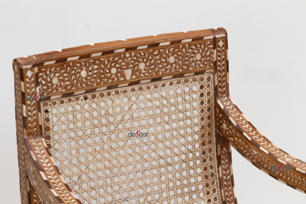Pair of Elegant Royal Inspired Inlaid Armchairs