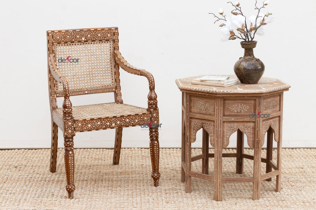 Beautifully Inlaid Anglo Indian Armchair