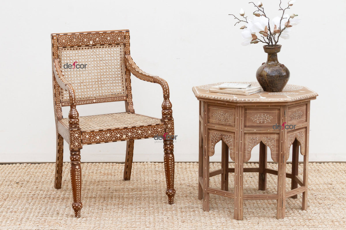 Beautifully Inlaid Anglo Indian Armchair