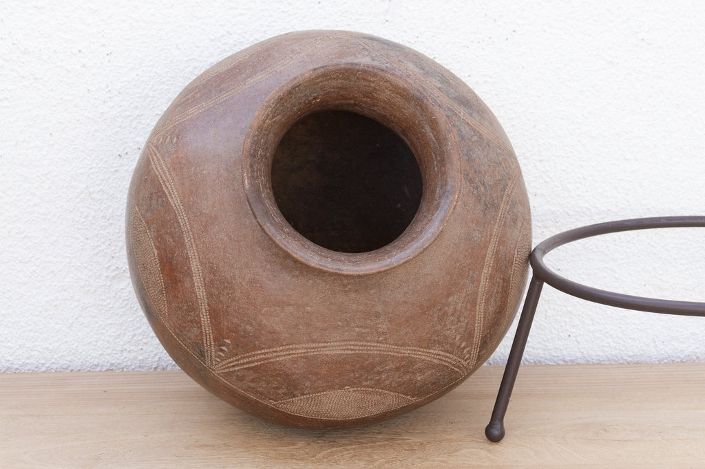 Antique Mossi Pottery on Modern Stand
