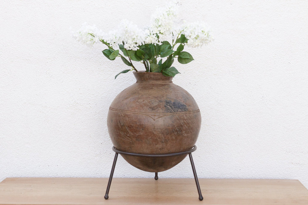 Authentic Antique African Mossi Pot on Stand