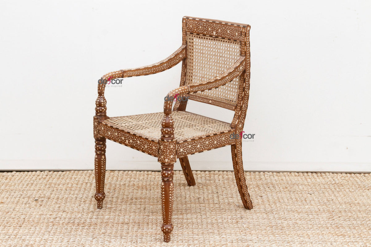 Beautifully Inlaid Anglo Indian Armchair