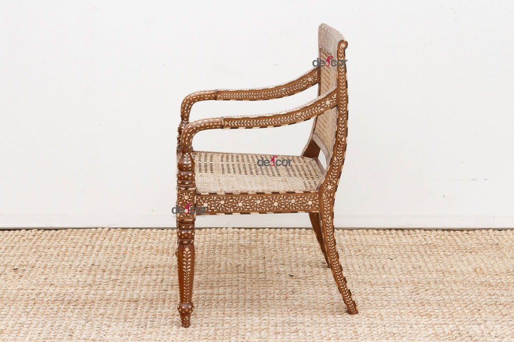 Beautifully Inlaid Anglo Indian Armchair