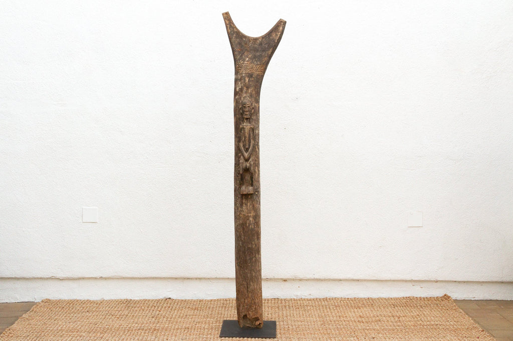 Authentic Finely Carved Yoruba House Post