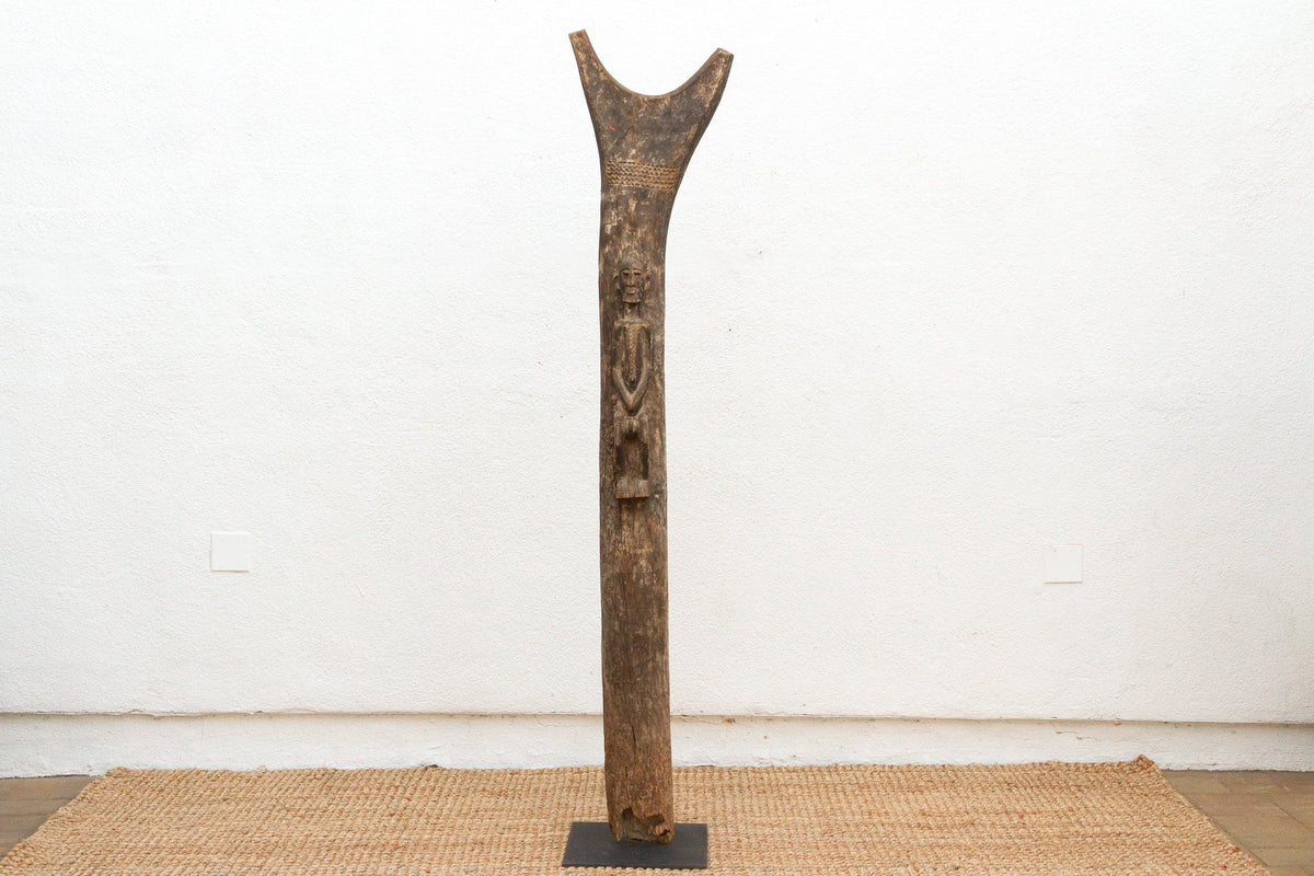 Authentic Finely Carved Yoruba House Post